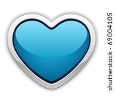 Blue heart Valentine's day vector illustration