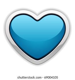 Blue heart Valentine's day vector illustration