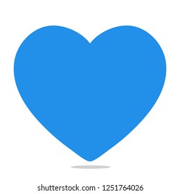 Blue Heart Vector Icon Design