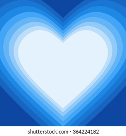 Blue heart. vector illustration