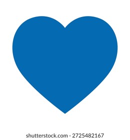 Blue heart vector illustration symbolizing love and loyalty