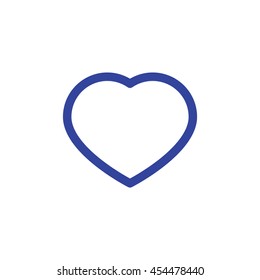 Blue Heart Vector Outline Graphic Icon, can be use in t-shirt, bag, app, website, and other graphic element.