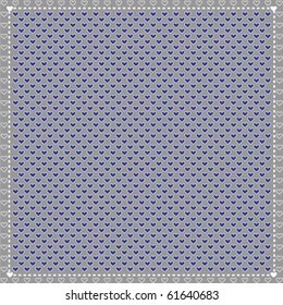 blue hearts on grey