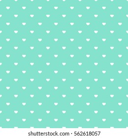 Blue hearts seamless pattern. Vector illustration