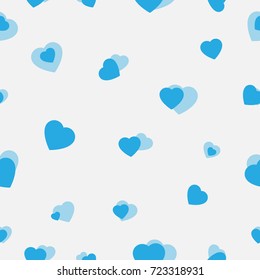 Blue hearts seamless wallpaper