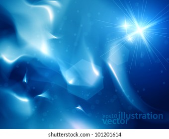 Blue Heavens cloudscape, vector sky with clouds eps10