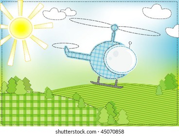 blue helicopter
