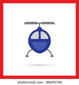 Blue helicopter icon