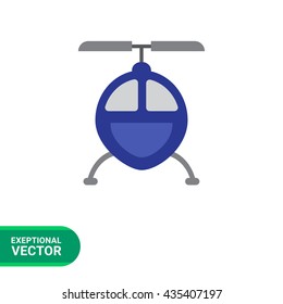 Blue helicopter icon