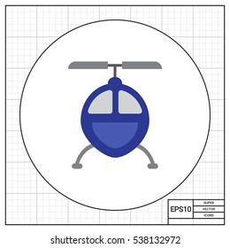 Blue helicopter icon