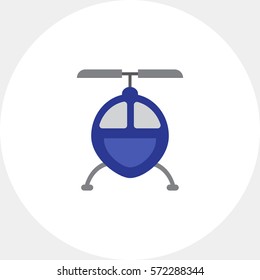 Blue helicopter icon