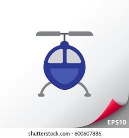 Blue helicopter icon