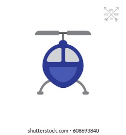 Blue helicopter icon
