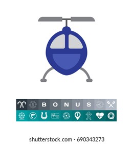 Blue helicopter icon