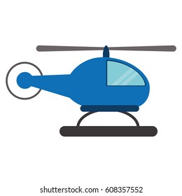 blue helicopter transport fly