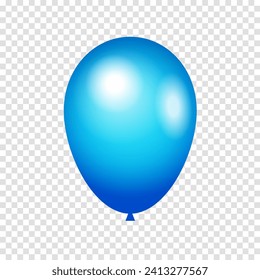 Blue helium vector balloon. Decor balloon for Valentine's day, wedding and birthday. party, holiday, Celebration, background, congratulation, anniversary, symbol, congrats, vector, illustration