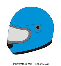 Blue Helmet - Cartoon Vector Image