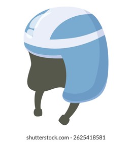 Blue helmet ensuring safety and protection for various activities