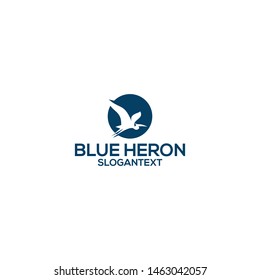 Blue Heron Logo Concept Vector