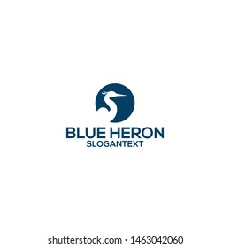 Blue Heron Logo Concept Vector