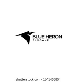 blue heron logo concept vector art