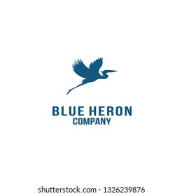 blue heron logo idea
