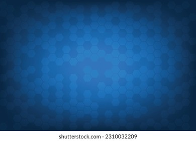 Blue Hex and technology of chemistry. Blue template with blank space for design. 
Abstract hex with free space.