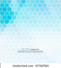 Blue hexagon abstract background