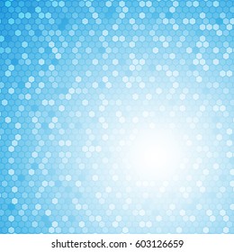Blue hexagon abstract background concept