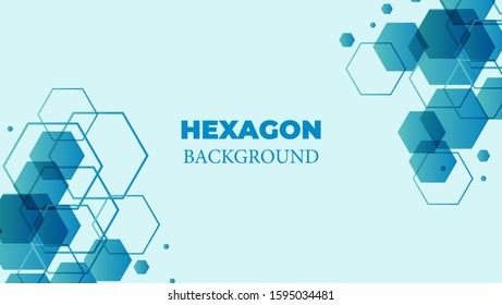 Blue Hexagon Abstract Background Vector Design