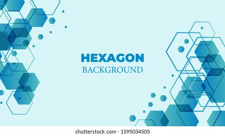 Blue Hexagon Abstract Background Vector Design