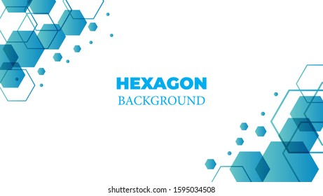 Blue Hexagon Abstract Background Vector Design