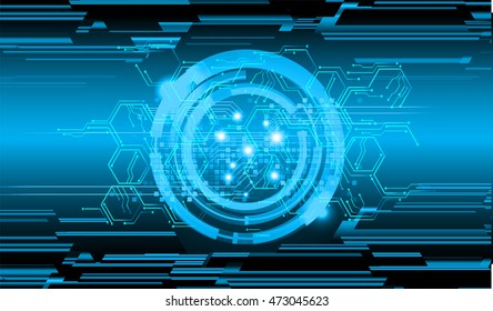 blue hexagon abstract cyber future technology concept background, illustration, circuit. move motion speed. sci-fi. vector, Safety, Closed Padlock on digital. Spark