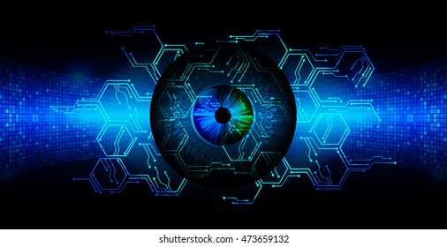 blue hexagon abstract cyber future technology concept background, illustration, circuit. move motion speed. sci-fi. vector, Safety, Closed Padlock on digital. Spark