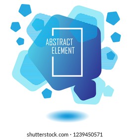 blue hexagon abstract element background with modern concept