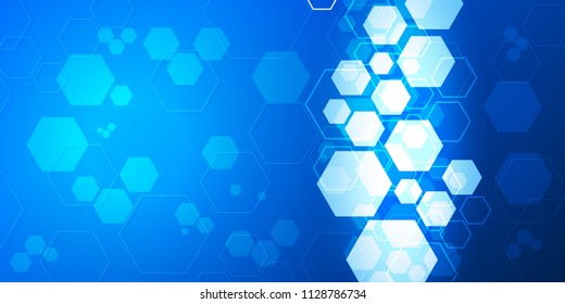 blue hexagon background