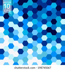 Blue Hexagon Background