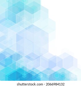 Fondo hexágono azul. Diseño para la decoración