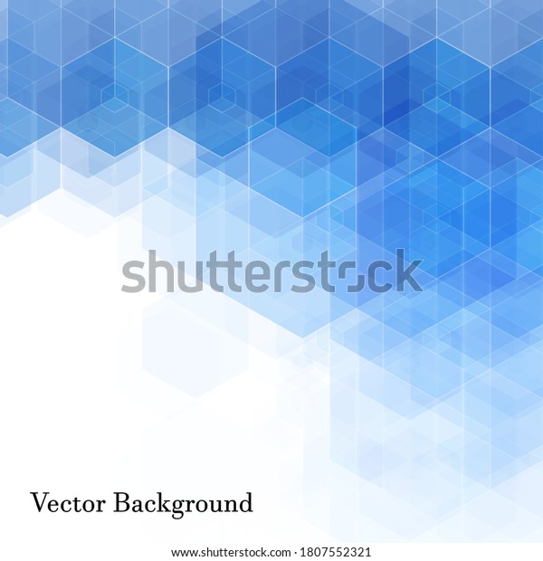 Blue Hexagon Background Geometric Abstraction Stock Vector (Royalty ...