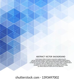blue hexagon background. geometric design. layout for presentation 