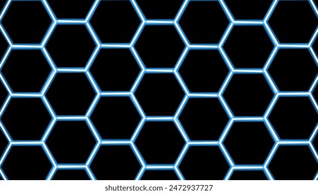 Blue Hexagon Background, Great for Posters, Banners and Banners