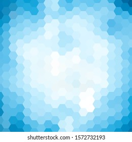 blue hexagon background.  layout for presentation 