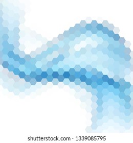 blue hexagon background.  mosaic design 