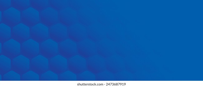 Fondo hexagonal azul en estilo de arte de papel. Uso para Anuncios, cubiertas de Sitio web, anuncios impresos.