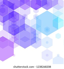 blue hexagon background. polygonal style layout for advertising