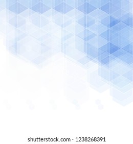 blue hexagon background. polygonal style layout for advertising. eps 10