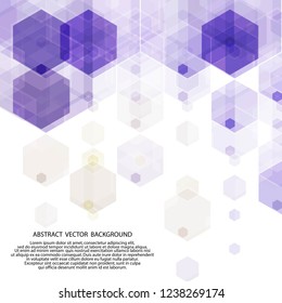 blue hexagon background. polygonal style. layout for advertising. presentation template