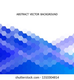 blue hexagon background. polygonal style. template for presentation. layout for advertising. 