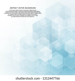 blue hexagon background. polygonal style. 