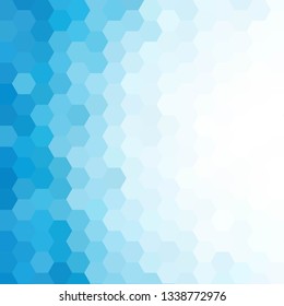 blue hexagon background. polygonal style 